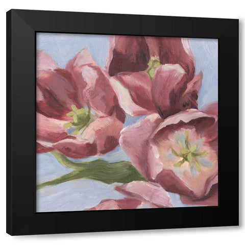 Mauve Tulips II Black Modern Wood Framed Art Print by Scarvey, Emma