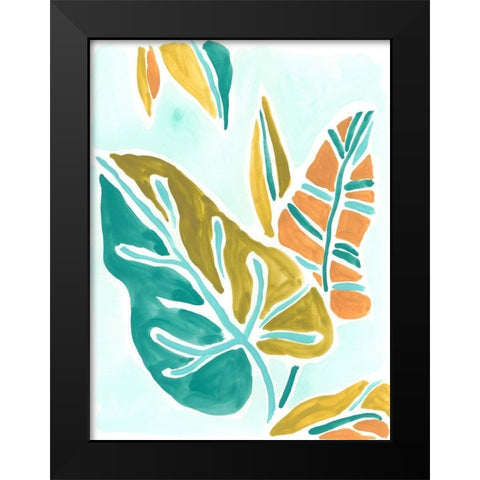 Jungle Expression I Black Modern Wood Framed Art Print by Vess, June Erica