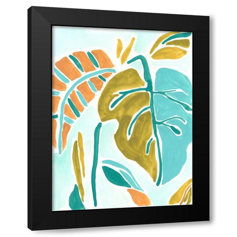 Jungle Expression II Black Modern Wood Framed Art Print with Double Matting by Vess, June Erica