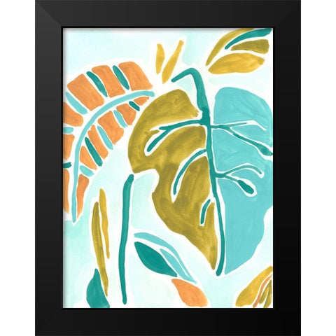 Jungle Expression II Black Modern Wood Framed Art Print by Vess, June Erica