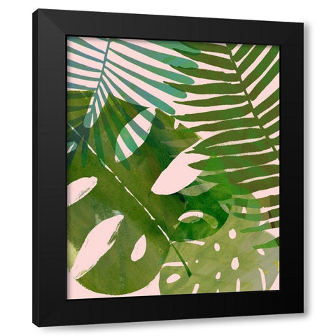 Tropical Tangle II Black Modern Wood Framed Art Print by Borges, Victoria