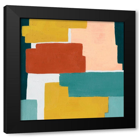 Block Abstract I Black Modern Wood Framed Art Print with Double Matting by Popp, Grace