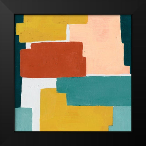 Block Abstract I Black Modern Wood Framed Art Print by Popp, Grace