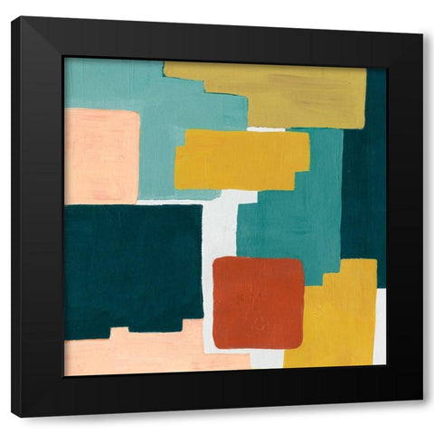 Block Abstract II Black Modern Wood Framed Art Print by Popp, Grace