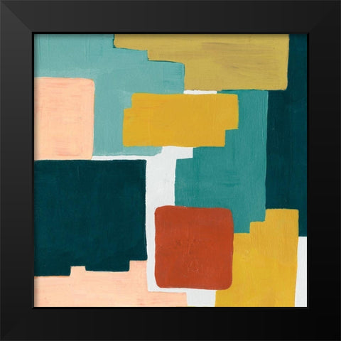 Block Abstract II Black Modern Wood Framed Art Print by Popp, Grace