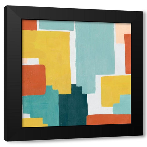 Block Abstract III Black Modern Wood Framed Art Print with Double Matting by Popp, Grace
