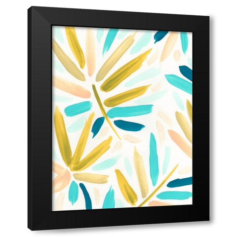 Calypso Confetti I Black Modern Wood Framed Art Print by Vess, June Erica