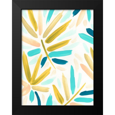 Calypso Confetti I Black Modern Wood Framed Art Print by Vess, June Erica