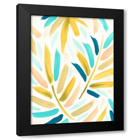 Calypso Confetti II Black Modern Wood Framed Art Print with Double Matting by Vess, June Erica