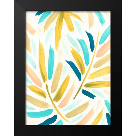 Calypso Confetti II Black Modern Wood Framed Art Print by Vess, June Erica