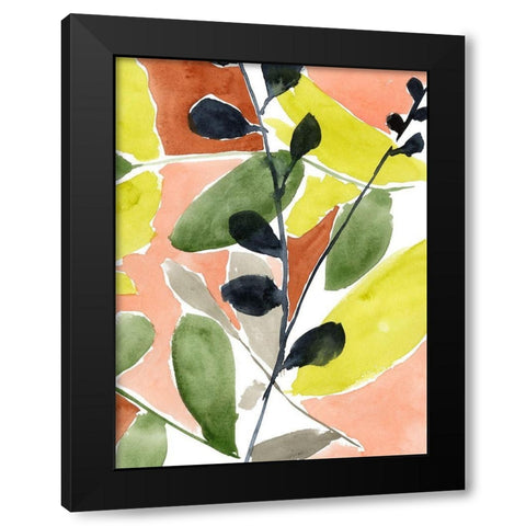 Tropic Fun I Black Modern Wood Framed Art Print with Double Matting by Goldberger, Jennifer