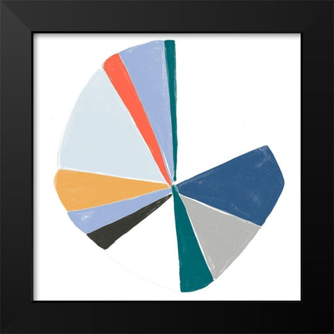 Color Wheel I Black Modern Wood Framed Art Print by Vess, June Erica