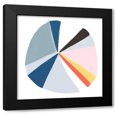 Color Wheel II Black Modern Wood Framed Art Print with Double Matting by Vess, June Erica