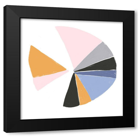 Color Wheel III Black Modern Wood Framed Art Print with Double Matting by Vess, June Erica