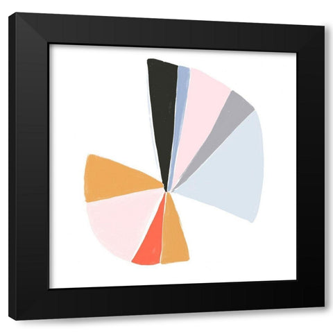 Color Wheel IV Black Modern Wood Framed Art Print with Double Matting by Vess, June Erica