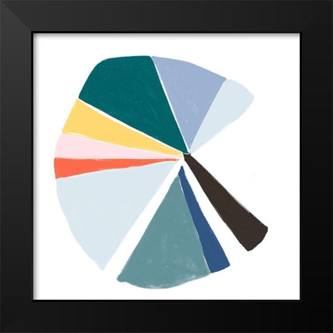 Color Wheel V Black Modern Wood Framed Art Print by Vess, June Erica