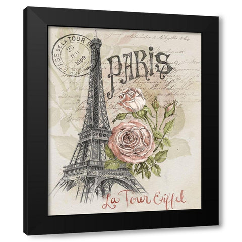Paris Sketchbook I Black Modern Wood Framed Art Print with Double Matting by Parker, Jennifer Paxton