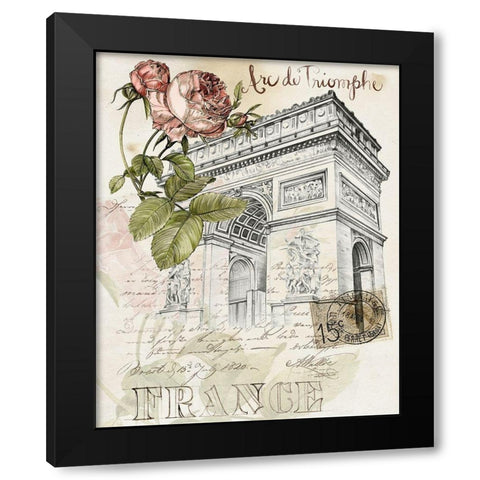 Paris Sketchbook II Black Modern Wood Framed Art Print with Double Matting by Parker, Jennifer Paxton