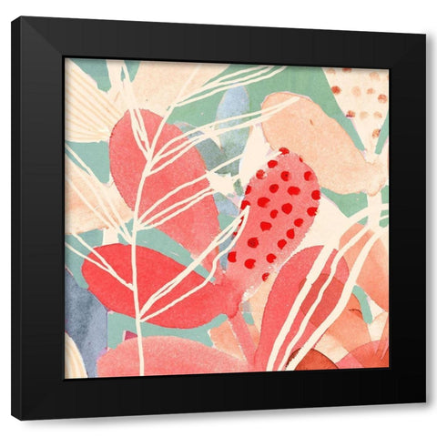 Tropical Assemblage III Black Modern Wood Framed Art Print by Borges, Victoria