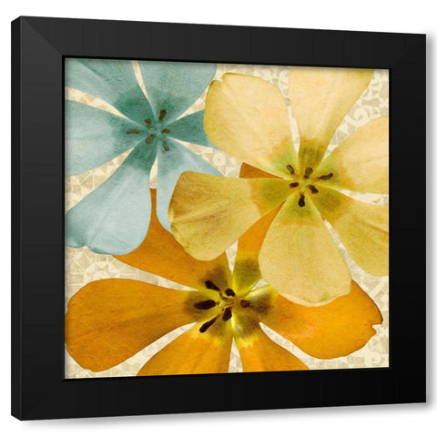 Springtime Glow I Black Modern Wood Framed Art Print with Double Matting by Saunders, Alonzo