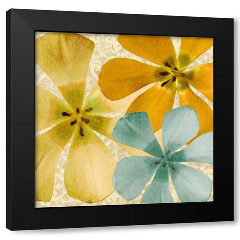 Springtime Glow II Black Modern Wood Framed Art Print with Double Matting by Saunders, Alonzo