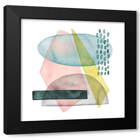 Pastel Formation II Black Modern Wood Framed Art Print with Double Matting by Popp, Grace