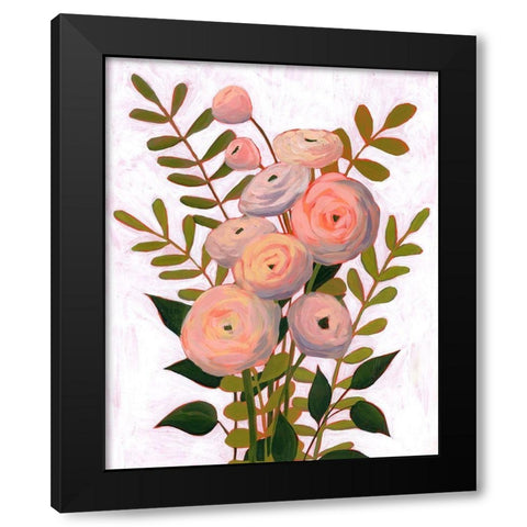 Flower Burst I Black Modern Wood Framed Art Print with Double Matting by Popp, Grace