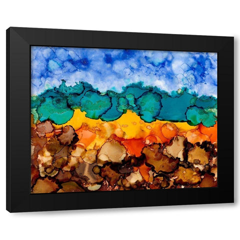 Autumn Terrain I Black Modern Wood Framed Art Print with Double Matting by Moore, Regina