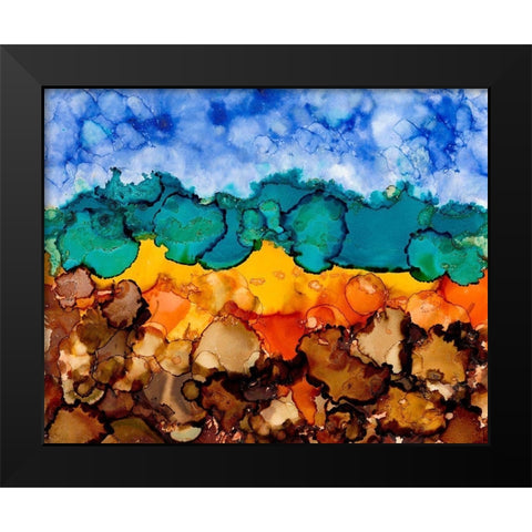 Autumn Terrain I Black Modern Wood Framed Art Print by Moore, Regina