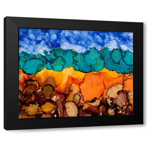 Autumn Terrain II Black Modern Wood Framed Art Print by Moore, Regina