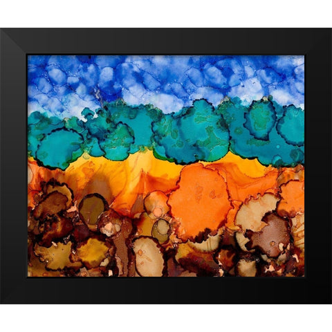 Autumn Terrain II Black Modern Wood Framed Art Print by Moore, Regina