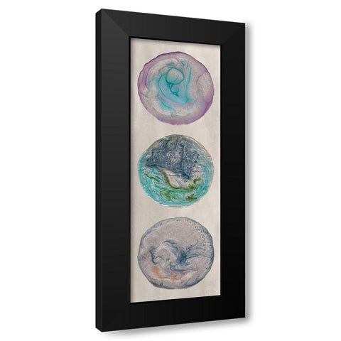 Planet Trio I Black Modern Wood Framed Art Print with Double Matting by Ludwig, Alicia