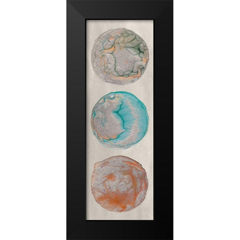 Planet Trio II Black Modern Wood Framed Art Print by Ludwig, Alicia