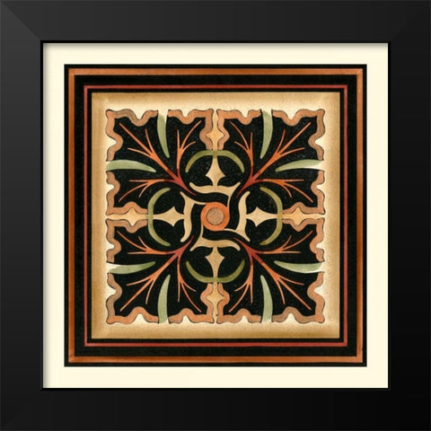 Crackled Square Wood Block VI Black Modern Wood Framed Art Print by Vision Studio