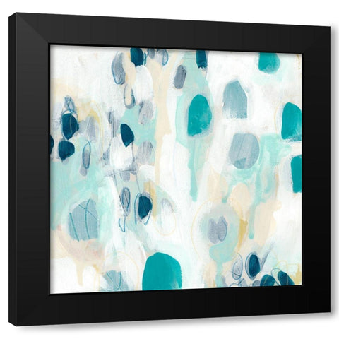Sky Pebbles II Black Modern Wood Framed Art Print by Vess, June Erica