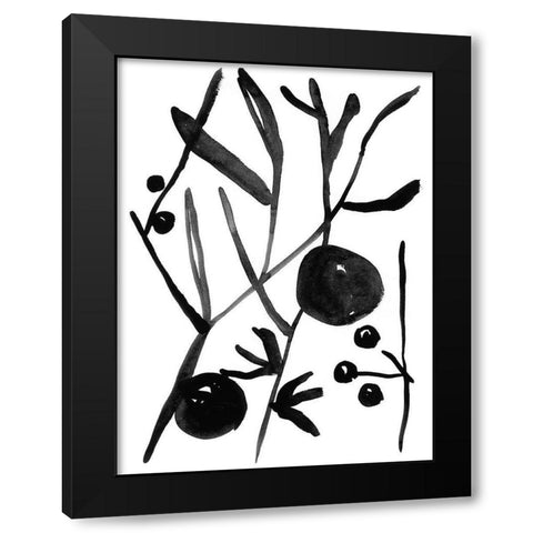 Graze I Black Modern Wood Framed Art Print by Zarris, Chariklia
