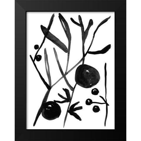 Graze I Black Modern Wood Framed Art Print by Zarris, Chariklia