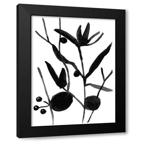 Graze II Black Modern Wood Framed Art Print with Double Matting by Zarris, Chariklia