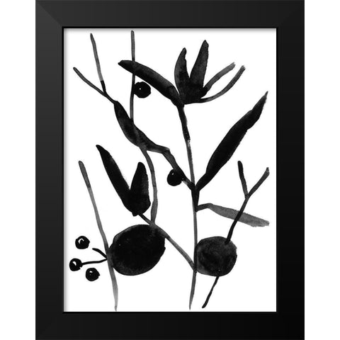 Graze II Black Modern Wood Framed Art Print by Zarris, Chariklia