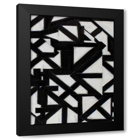 Topographic I Black Modern Wood Framed Art Print by Delamater, Rob