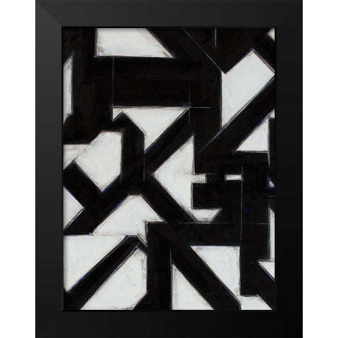 Topographic III Black Modern Wood Framed Art Print by Delamater, Rob