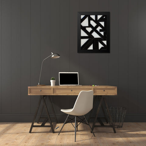 Topographic IV Black Modern Wood Framed Art Print by Delamater, Rob