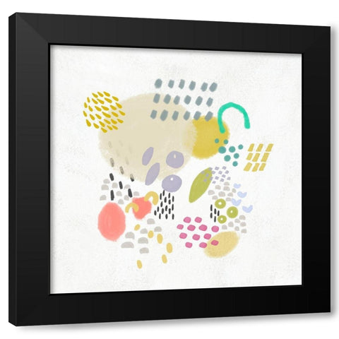 Funfetti I Black Modern Wood Framed Art Print with Double Matting by Zarris, Chariklia