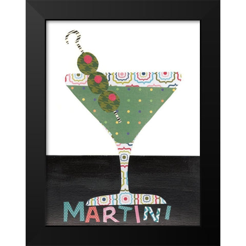 Mix Me a Drink II Black Modern Wood Framed Art Print by Moore, Regina