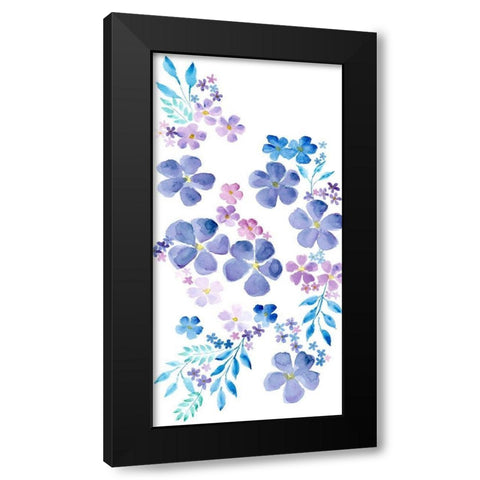 Amethystine Blooms II Black Modern Wood Framed Art Print with Double Matting by Moore, Regina