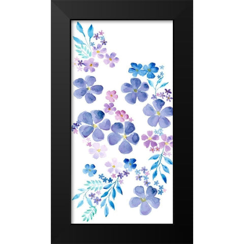 Amethystine Blooms II Black Modern Wood Framed Art Print by Moore, Regina