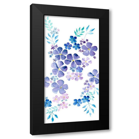 Amethystine Blooms III Black Modern Wood Framed Art Print by Moore, Regina