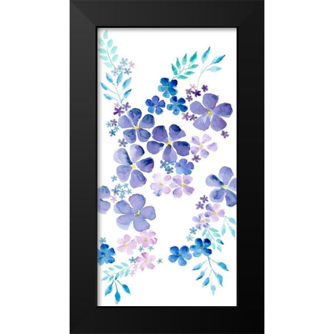 Amethystine Blooms III Black Modern Wood Framed Art Print by Moore, Regina