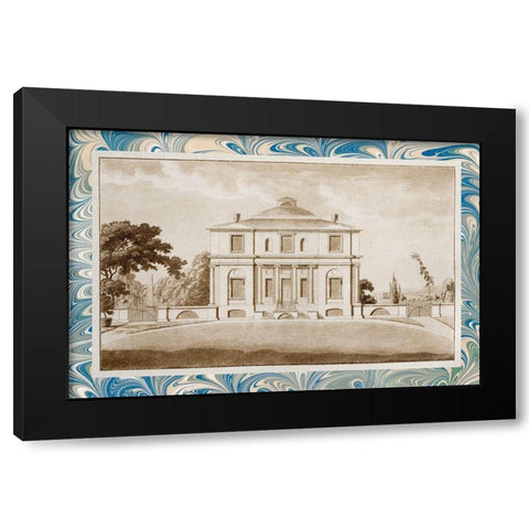 Sepia Estates V Black Modern Wood Framed Art Print with Double Matting by Vision Studio