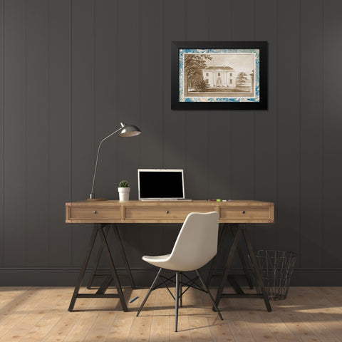 Sepia Estates VI Black Modern Wood Framed Art Print by Vision Studio